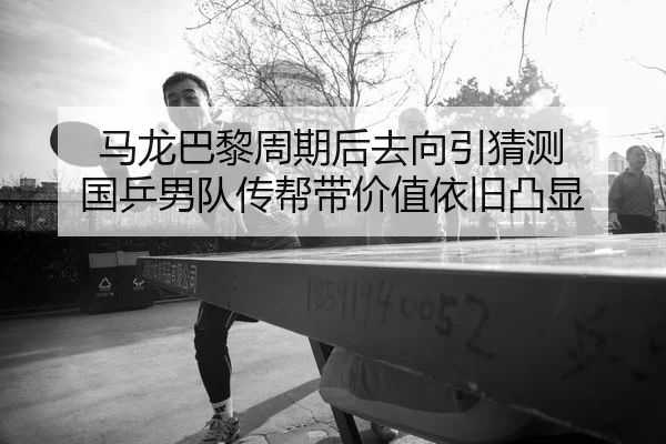 马龙巴黎周期后去向引猜测 国乒男队传帮带价值依旧凸显